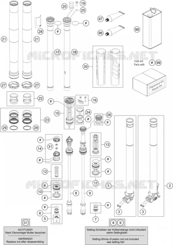 FOURCHE (PIECES)