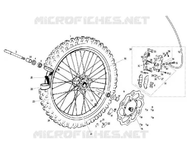ROUE / ETRIER DE FREIN AVANT