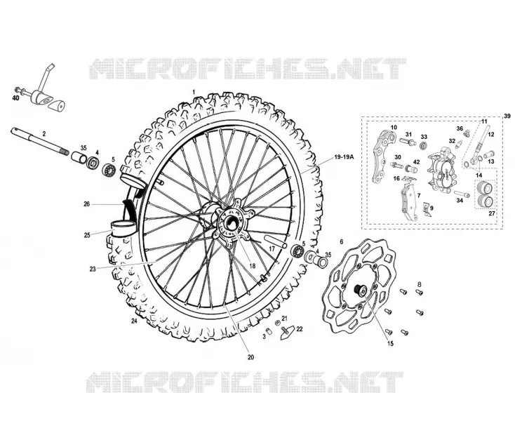 ROUE / ETRIER DE FREIN AVANT