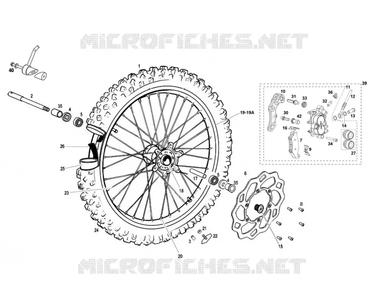 ROUE / ETRIER DE FREIN AVANT