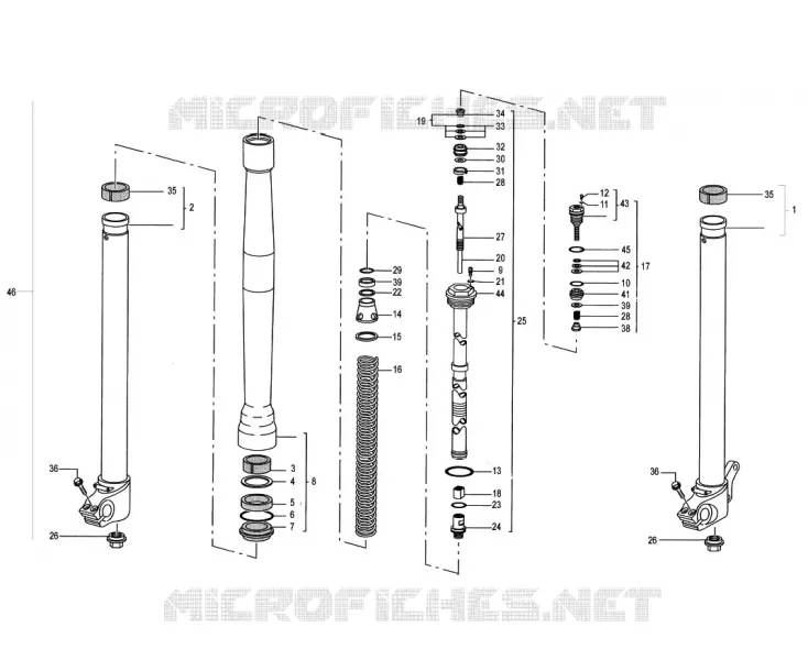 FOURCHE MARZOCCHI 50MM
