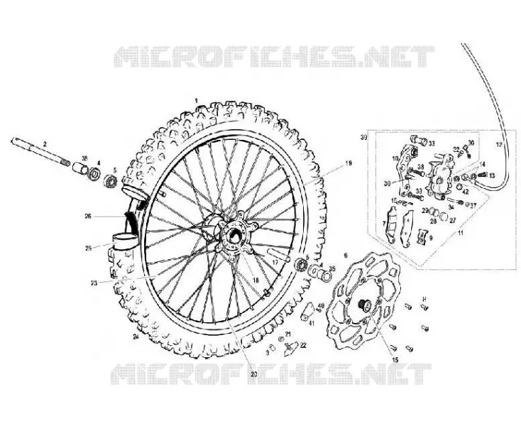 ROUE / ETRIER DE FREIN AVANT