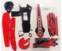 KIT PLASTIQUES ROUGE TXT PRO 2002-2010
