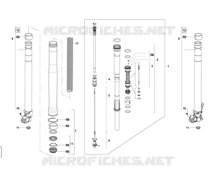 COMPOSANTS FOURCHE 48MM