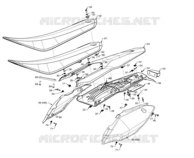 SELLE / PLASTIQUE ARRIERE