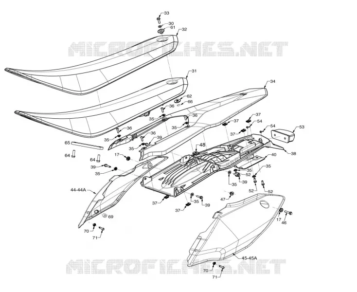 SELLE / PLASTIQUE ARRIERE