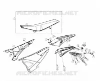 SELLE / GARDE BOUE ARRIERE / PLAQUES LATERALES