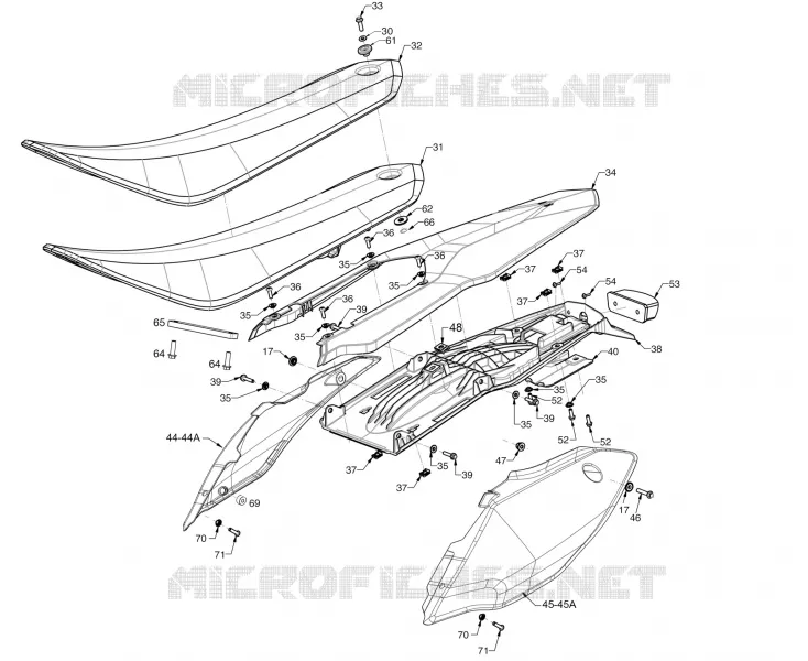 SELLE / PLASTIQUE ARRIERE
