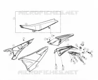 SELLE / GARDE BOUE ARRIERE / PLAQUES LATERALES